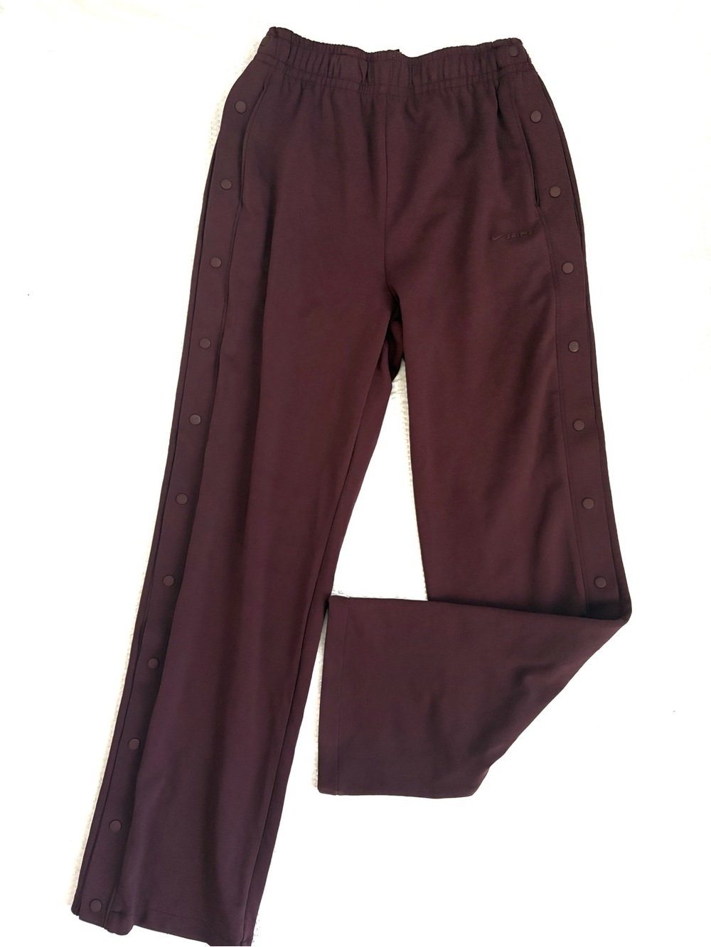 NIKE SKIMS Side Snap Pants - Track Pants - Currant / Deep Burgundy - XS